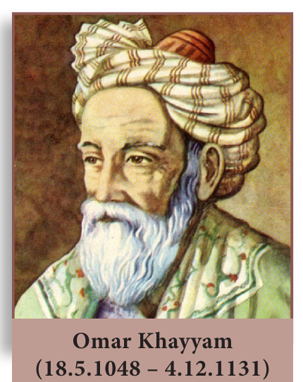 Omar Khayyam (18.5.1048 – 4.12.1131)
