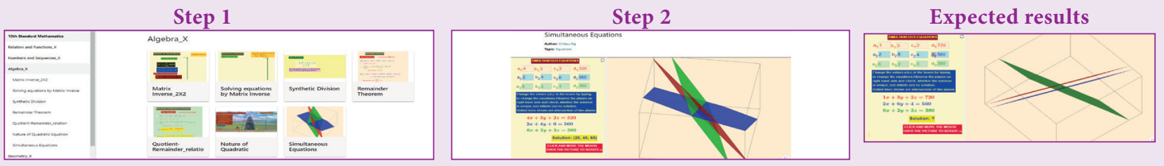 ICT 3.1: படி 1, படி 2 மற்றும் முடிவுகள்.