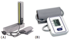 Figure 14.15: Monometric (A) and Digital (B) type blood pressure apparatus