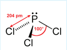 Figure 3.5 Structureof phosphorus trichloride