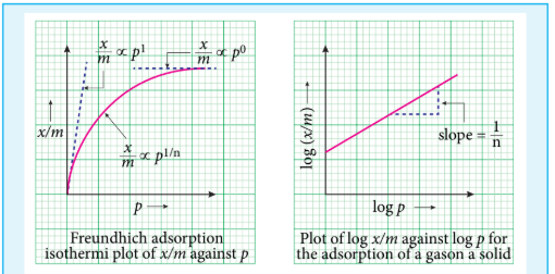 Figure 10.2 logx/m vs log p graph