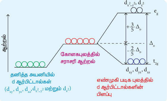 படம் 5.10 எண்முகி புலத்தில் படிகபுலப் பிளப்பு