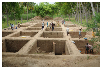 Figure (a) Keezhadi – excavation site