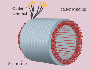 Figure(c): Stator core with armature windings