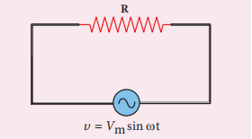 Figure 4.40 AC circuit with resistor