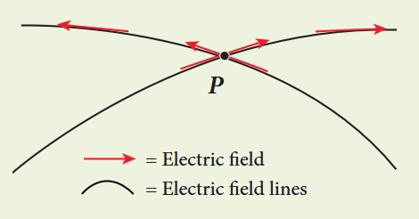 Figure 1.12 Two electric field lines never intersect each other