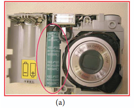 Figure 1.55 (a) Flash capacitor in camera 