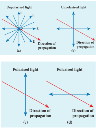 Figure 7.25 Unpolarised and polarised light